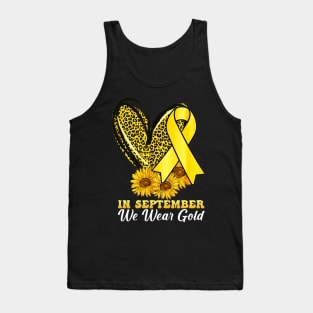 In September We Wear Gold Childhood Cancer Awareness Ribbon Tank Top